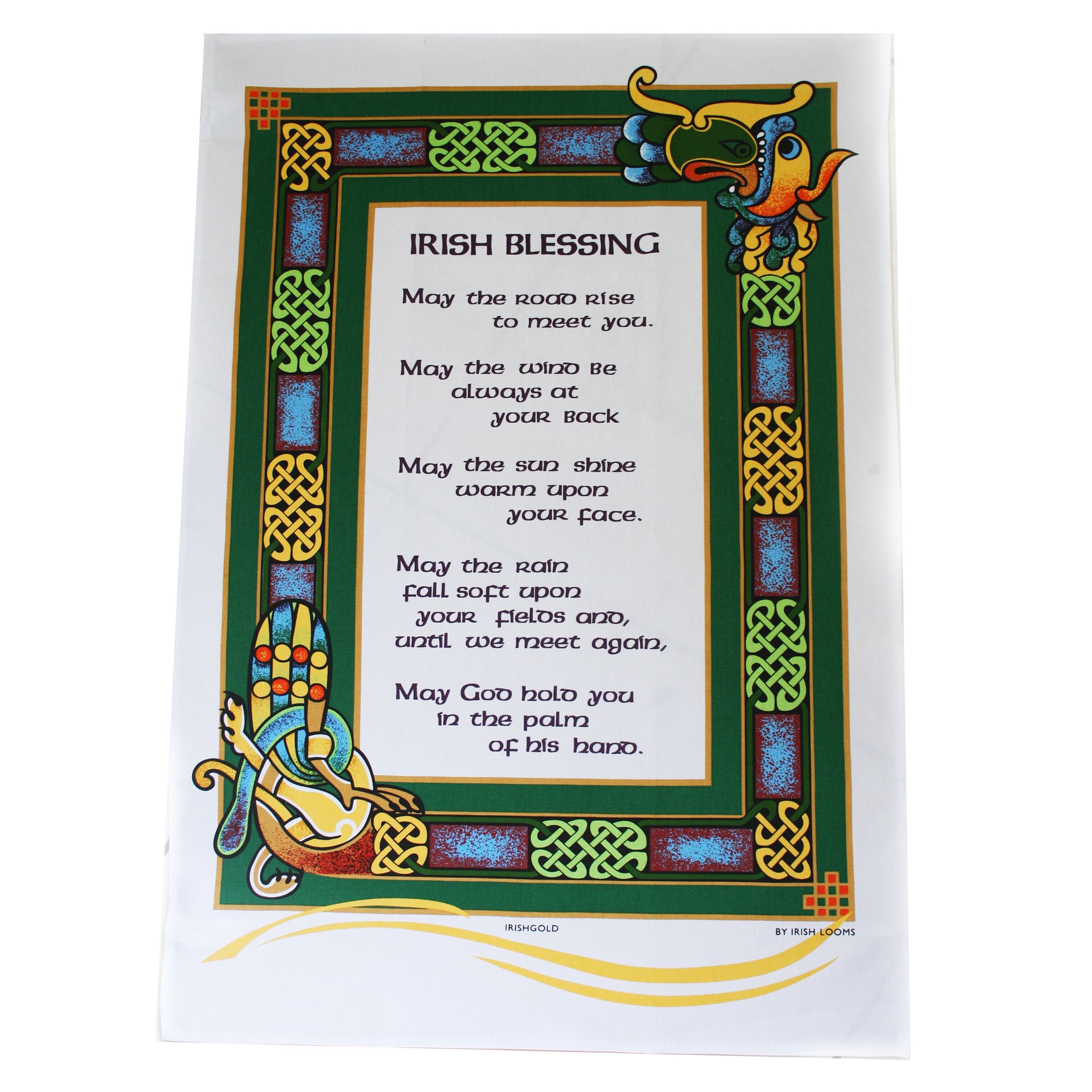 Irish Blessing Cotton Teal Towel Set Of 2