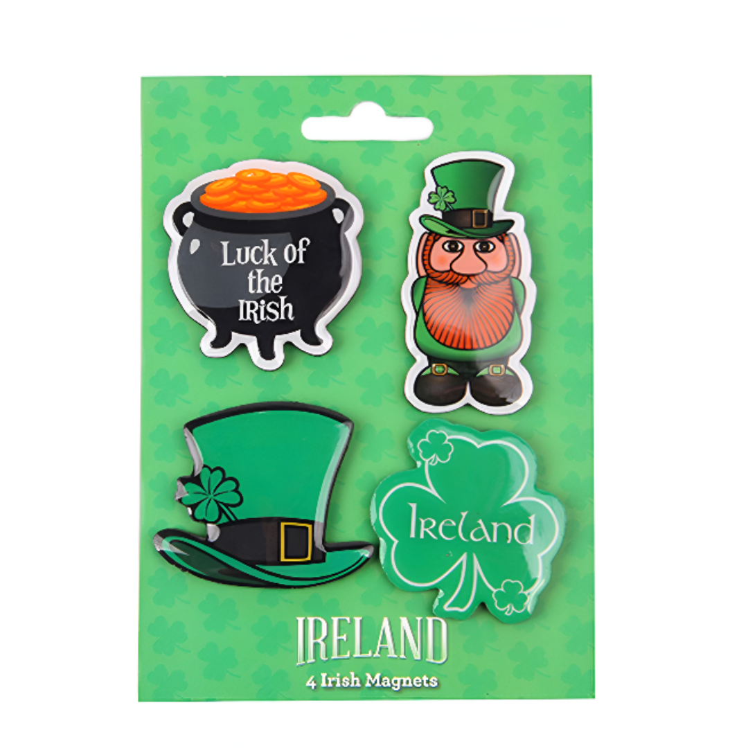 Irish Theme Epoxy Magnets Set Of 4