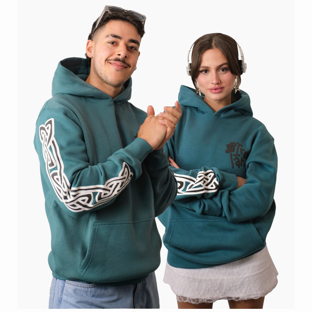 Unisex Ireland Map Teal Hoodie 