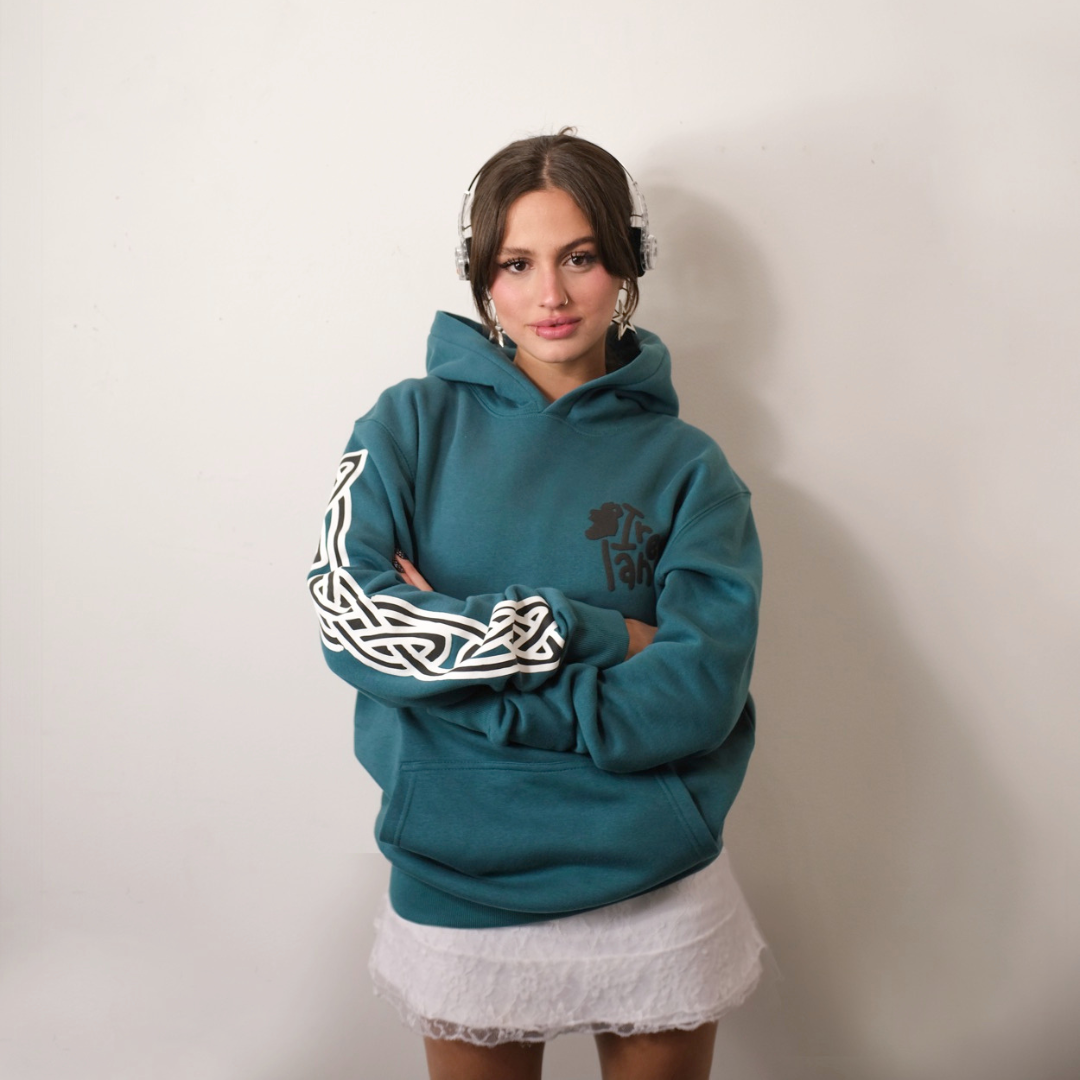 Unisex Ireland Map Teal Hoodie