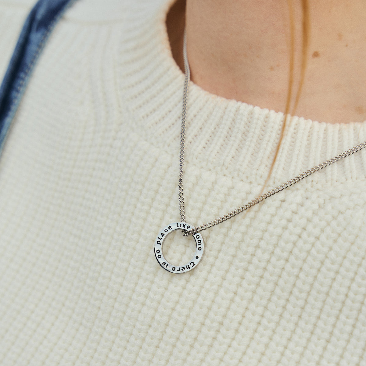 There's No Place Like Home Silver Necklace