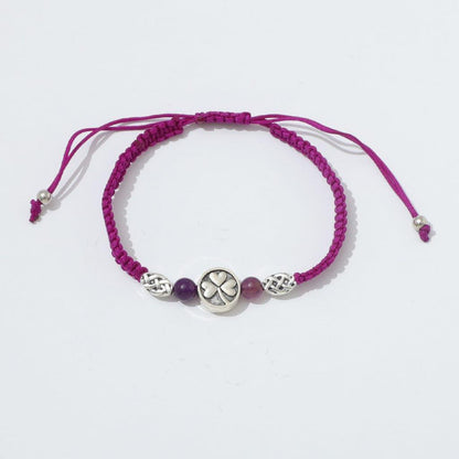 Shamrock Semi Precious Amethyst Bracelet