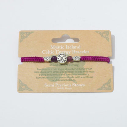 Shamrock Semi Precious Amethyst Bracelet