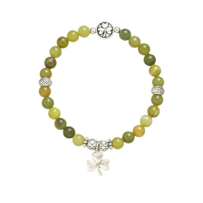 Shamrock Green Marble Stretch Bracelet