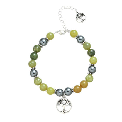 Green Marble Tree of Life Bracelet