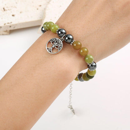 Green Marble Tree of Life Bracelet