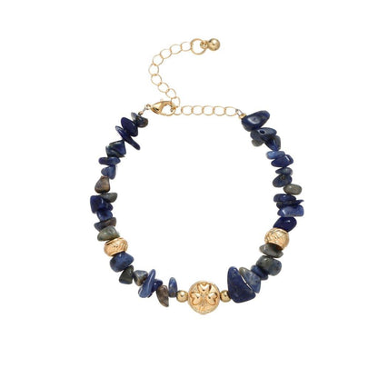 Blue Sodalite Semi-Precious Chip Bracelet