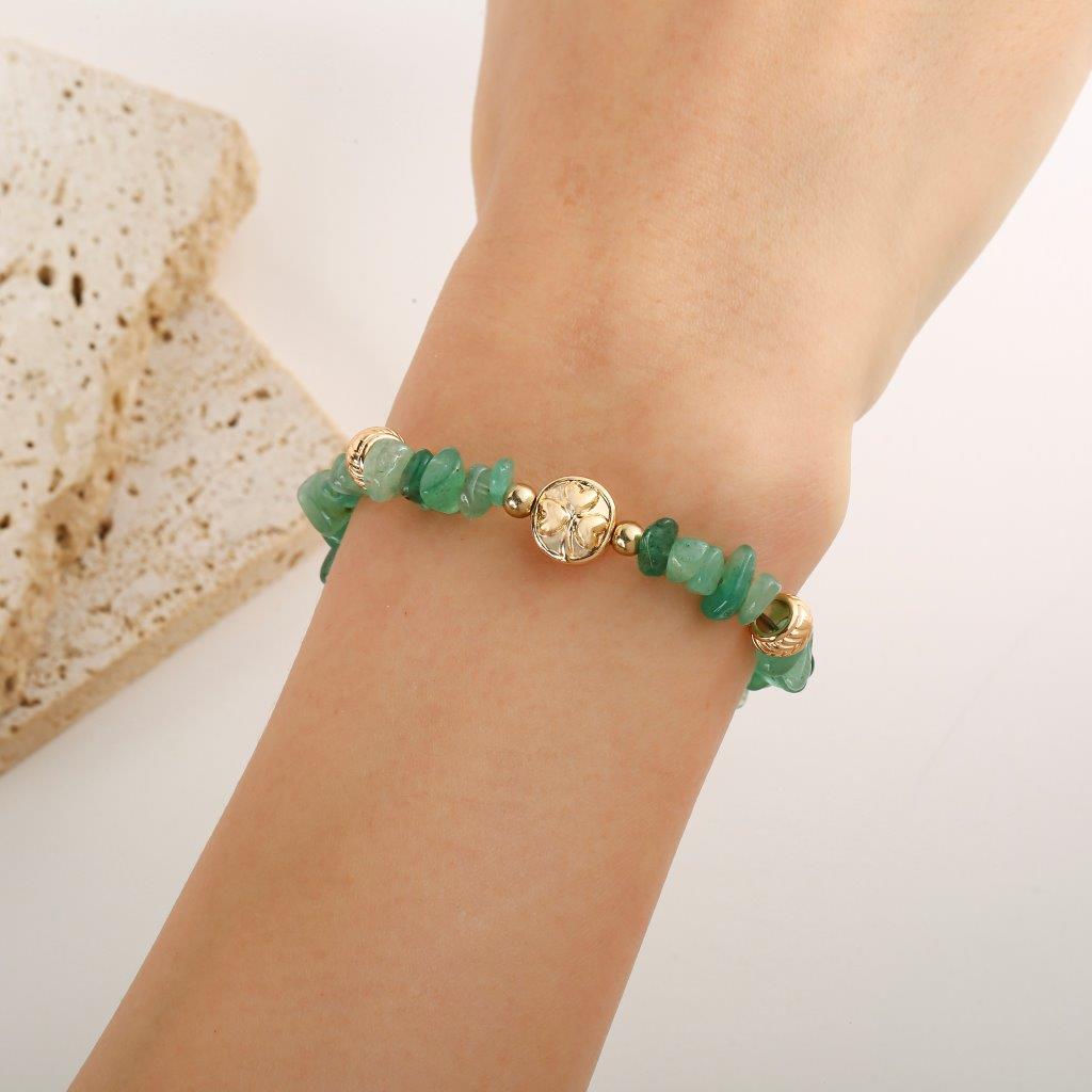 Jade Semi-Precious Chip Bracelet