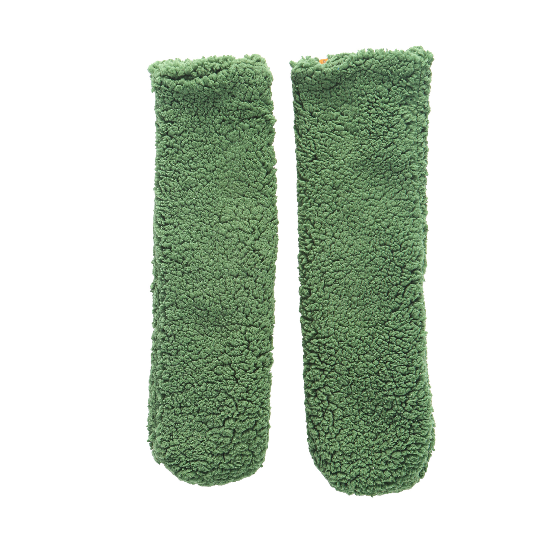 Woolly Slipper Socks Green 