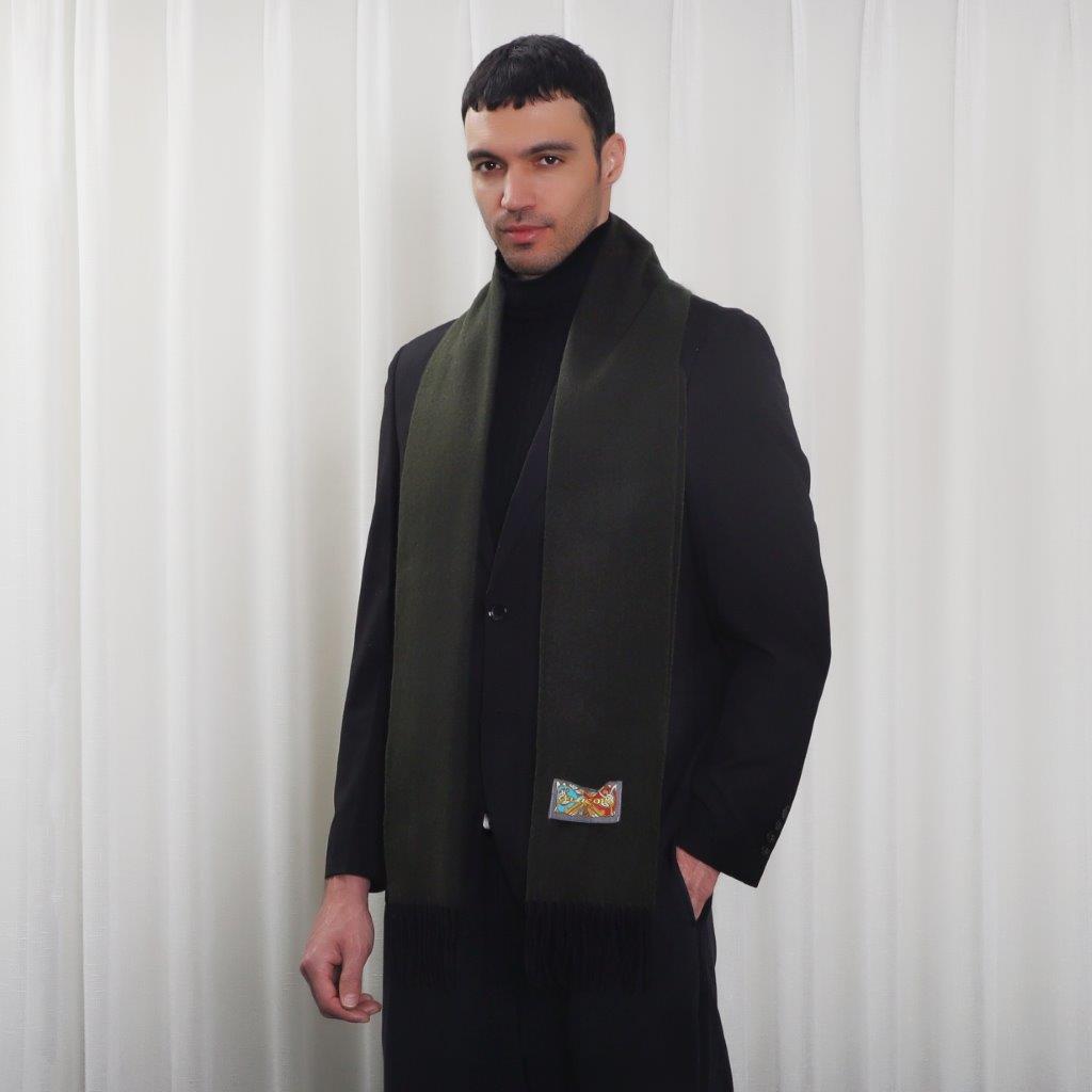 Men's Celtic Tweed Green Scarf