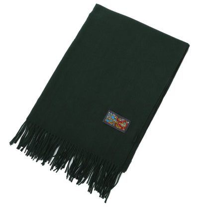 Ladies Supersoft Herringbone Green Scarf