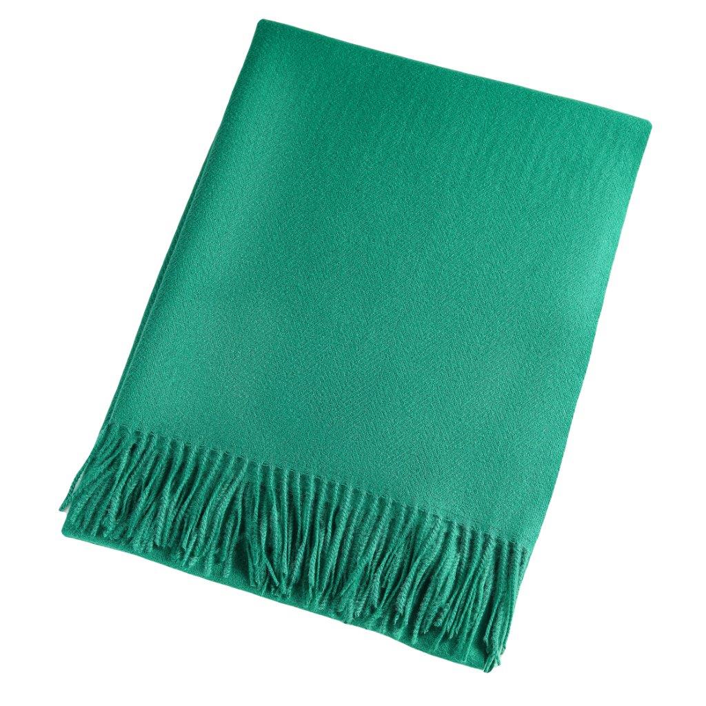 Ladies Super Soft Herringbone Green Scarf