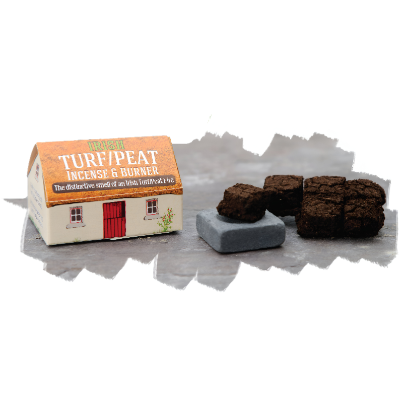 Irish Turf Peat Incense and Burner Set