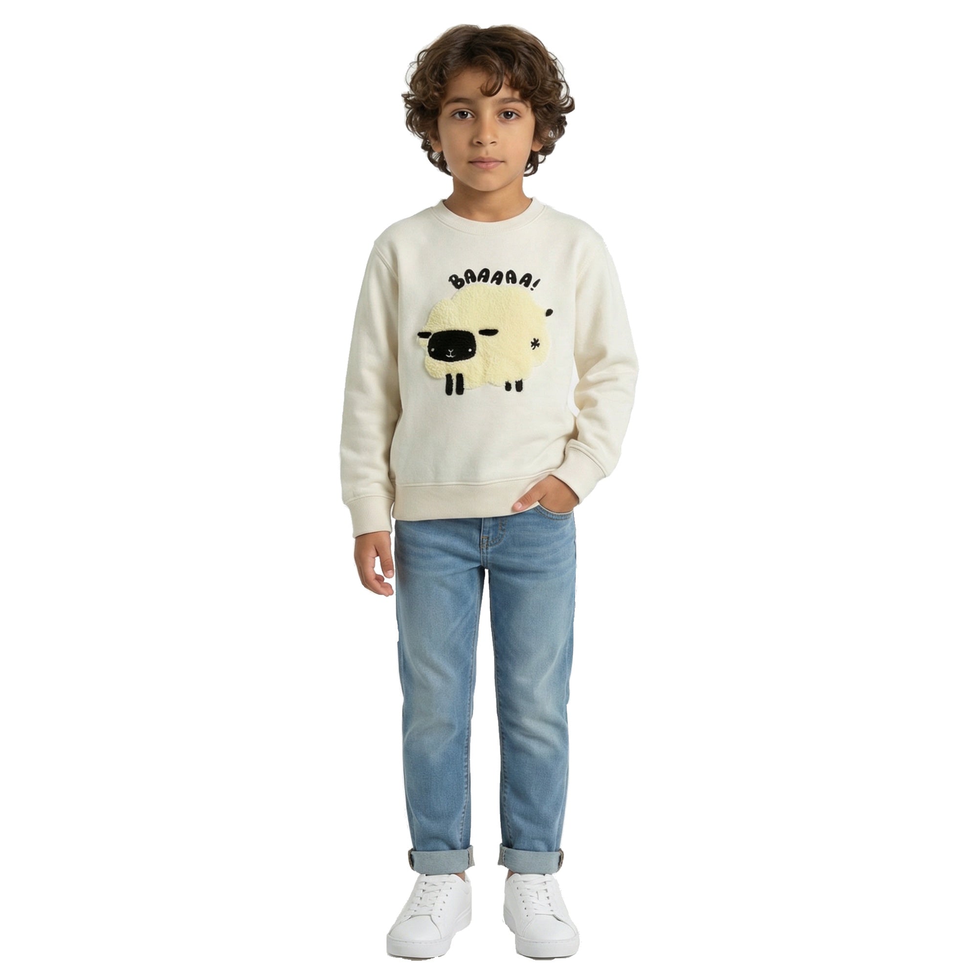 Sheep Kids Latte Sweatshirt