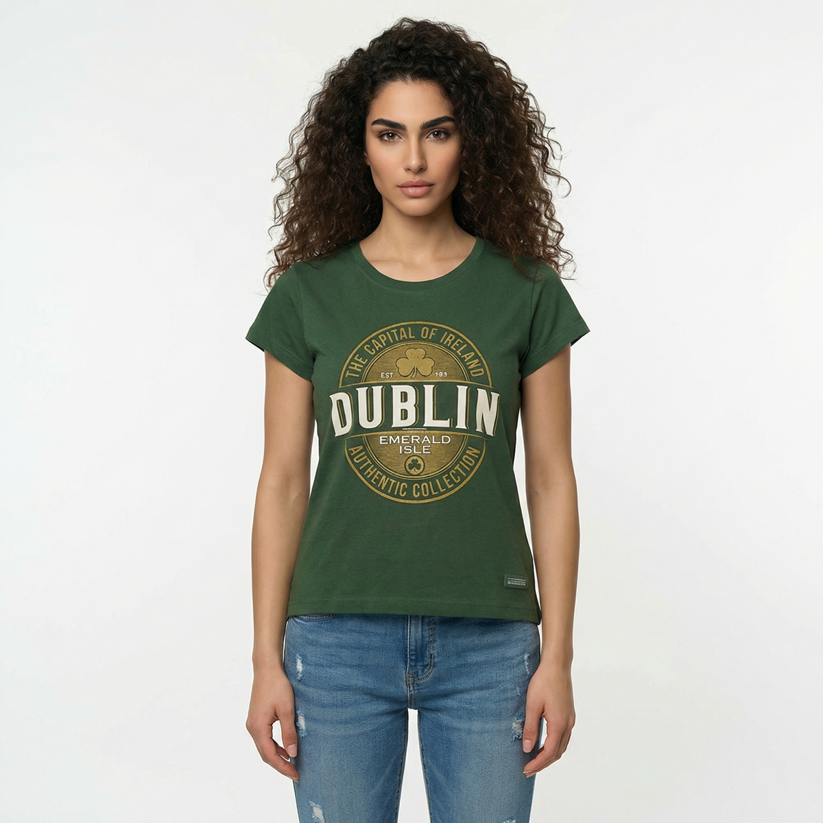 Capital Dublin Forest Green Ladies T-Shirt