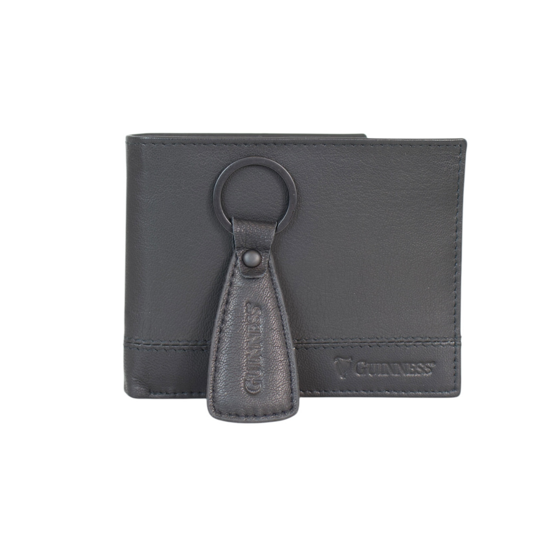 Guinness Leather Wallet And Key Fob Gift Set
