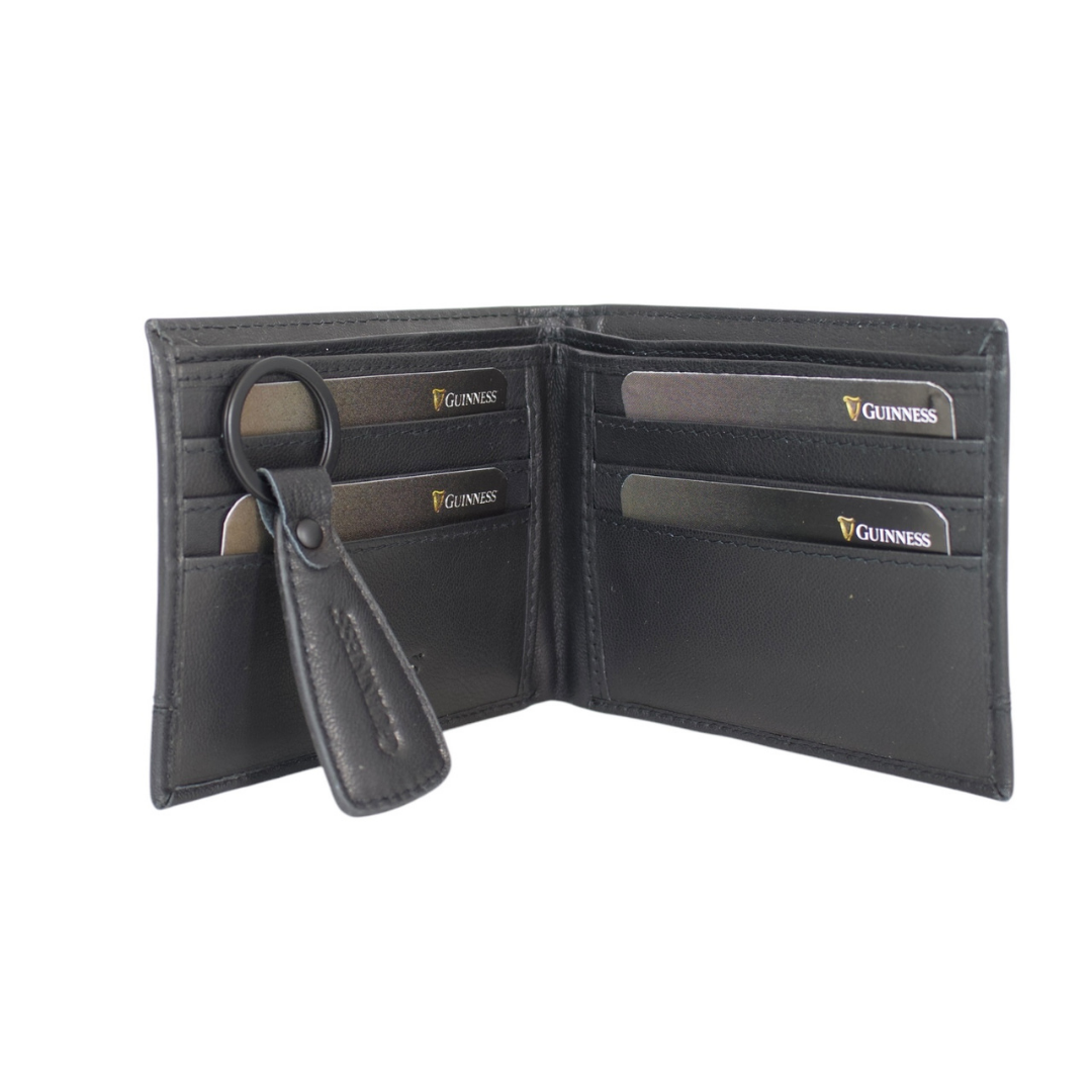 Guinness Leather Wallet And Key Fob Gift Set