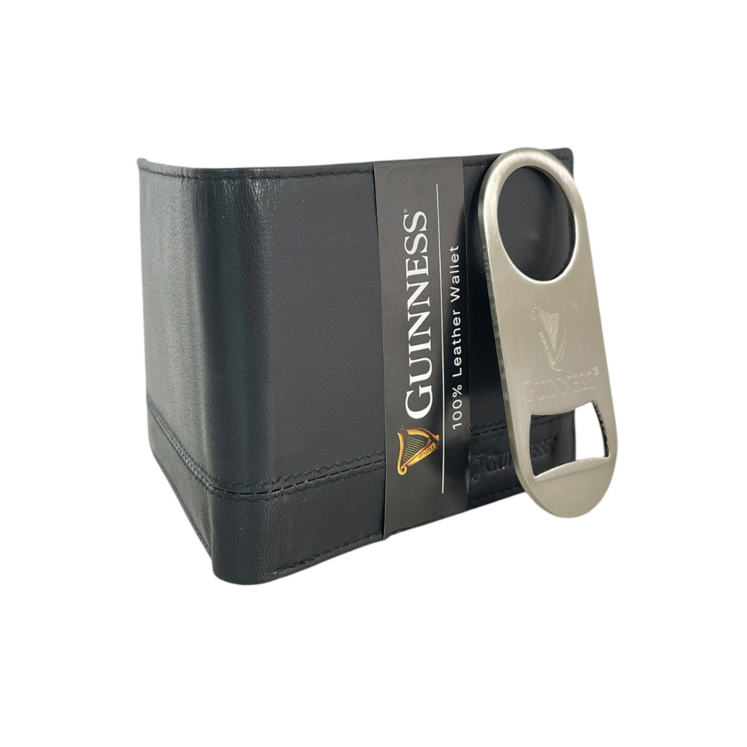 Guinness Leather Wallet And Opener Key Fob Gift Set