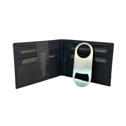 Guinness Leather Wallet And Opener Key Fob Gift Set