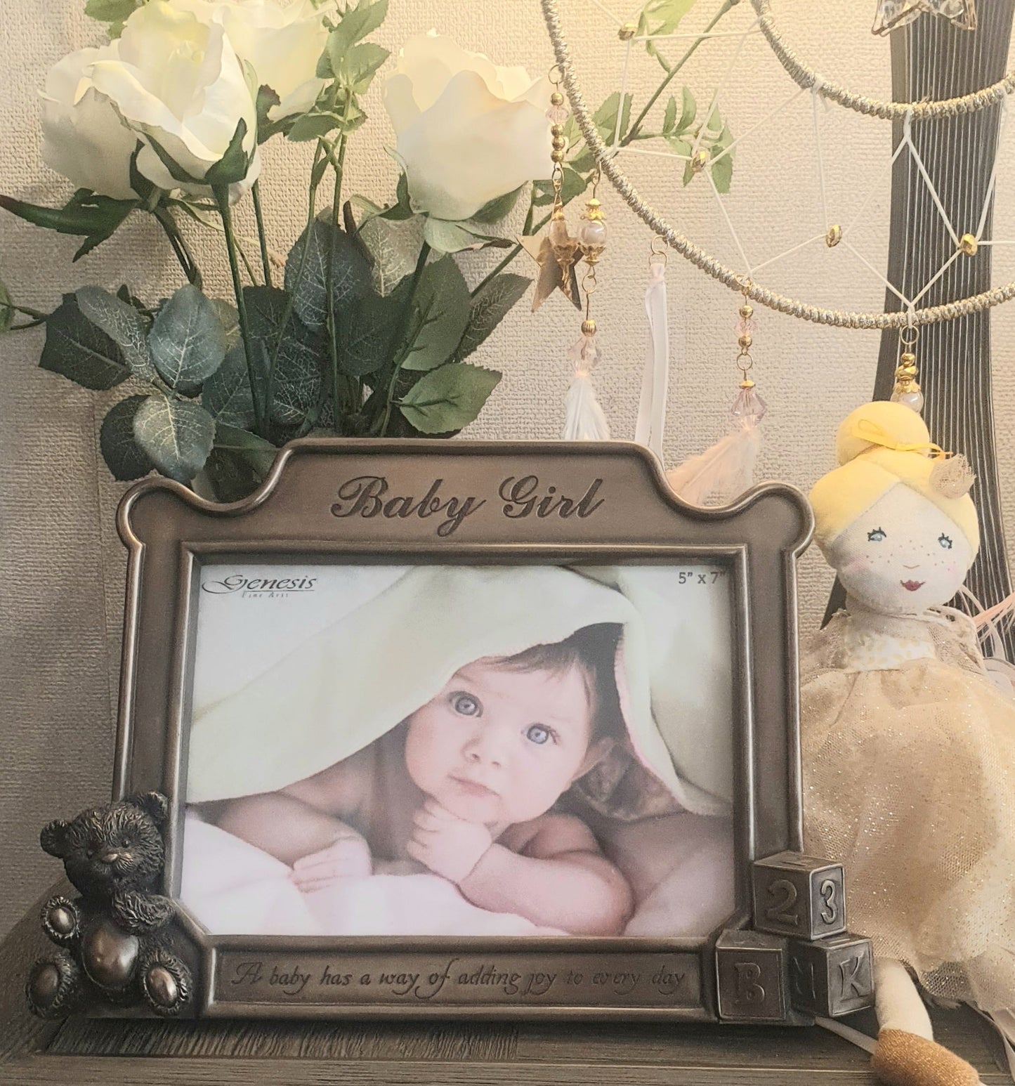 Baby Girl Bronze Frame