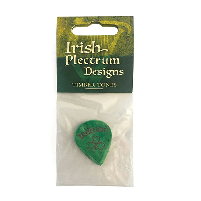 Ireland Shamrock Green Bone Plectrum