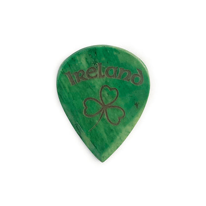 Ireland Shamrock Green Bone Plectrum