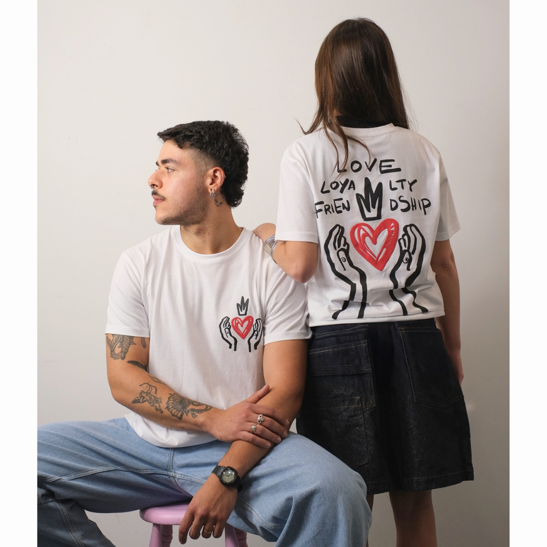 Unisex Love, Loyalty and Friendship White T-Shirt 