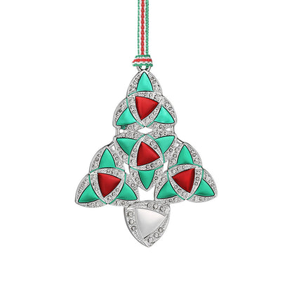 Green & Red Celtic Knot Christmas Tree Ornament