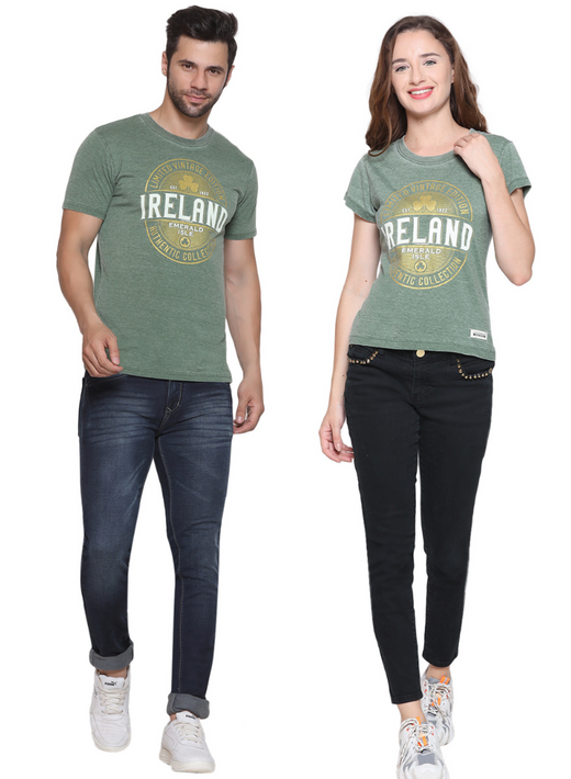 Limited Vintage Edition Ireland Unisex T-shirt Burnout Green