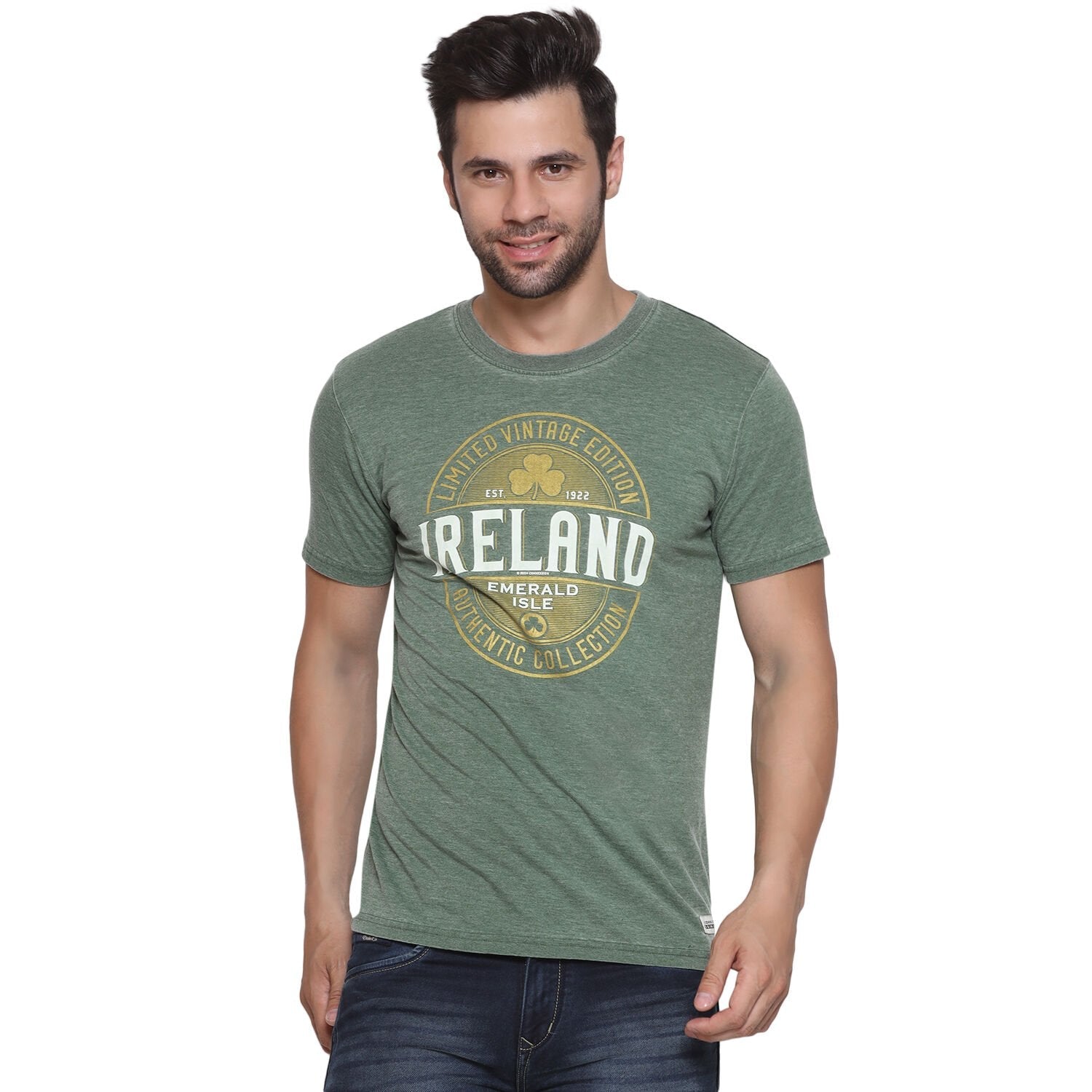 Limited Vintage Edition Ireland Unisex T-shirt Burnout Green 