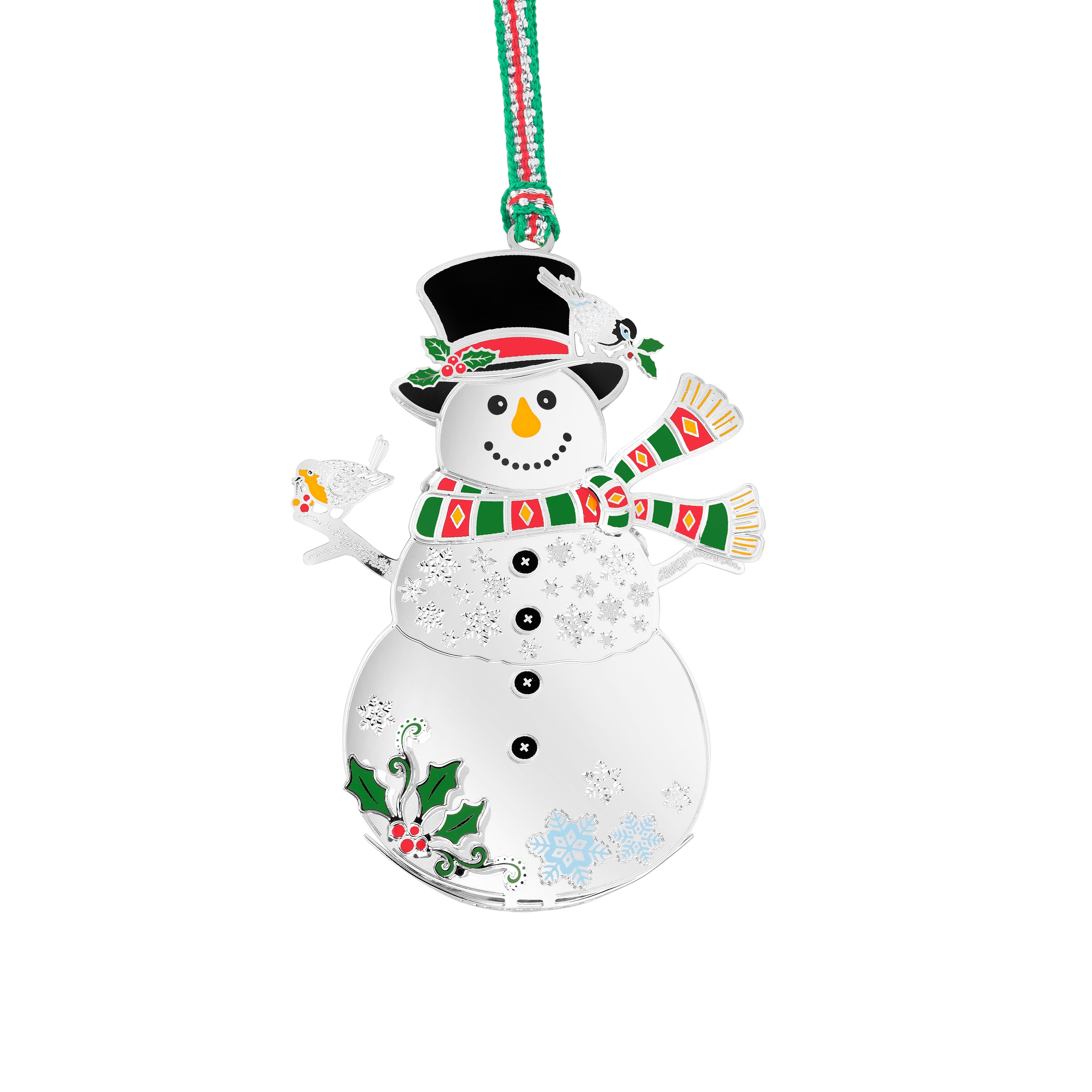 Newbridge Snowman With Robin Christmas Tree Decoration