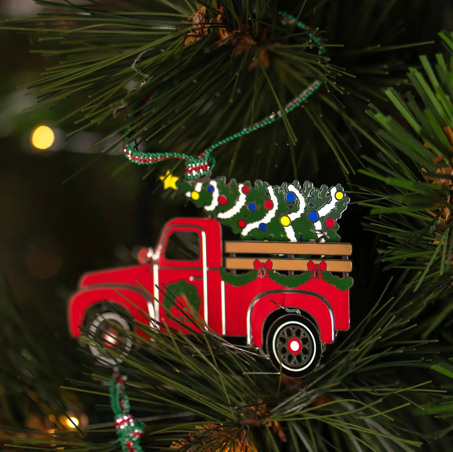 Car with Christmas Tree Decoration