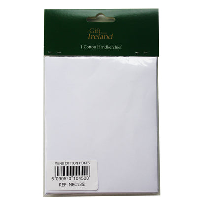Mens Pure Cotton Handkerchief With Green Ireland & Shamrock Print