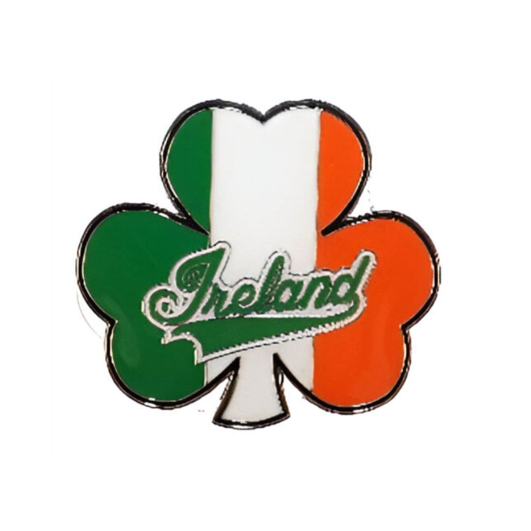 Tri-Colour Shamrock Metal Magnet