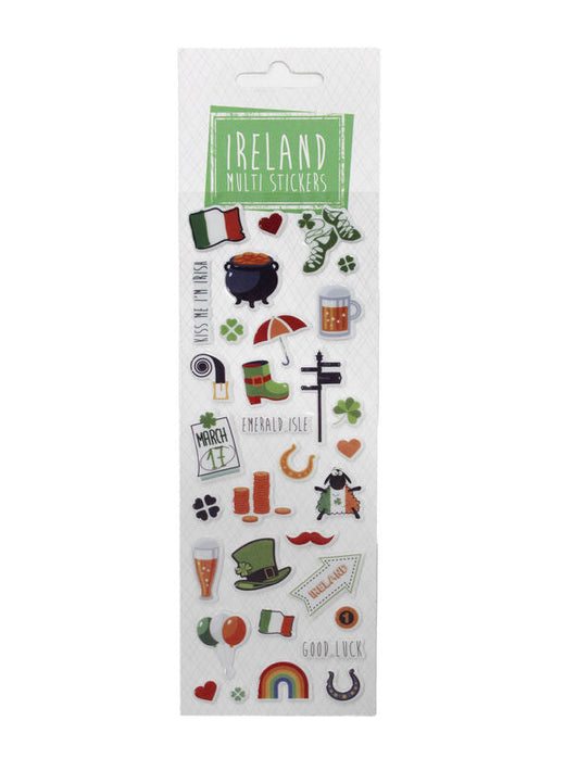 Ireland Multi Sticker Pack With Typical Irish Symbols Stickers