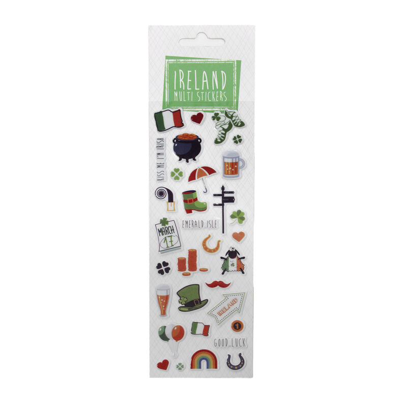 Irish Spring Sticker Ireland Multi Sticker Pack With Typical Irish Symbols Stickers ...
