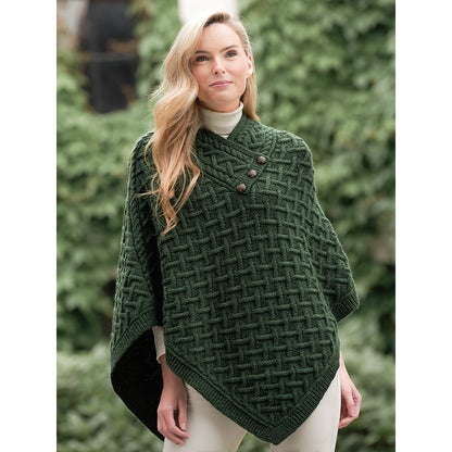 NUA Green Super Soft Merino Poncho