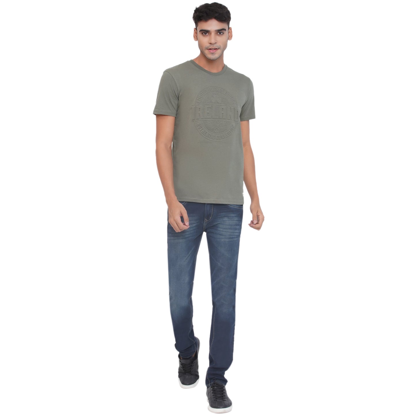 Unisex Vintage Ireland Olive Green T-Shirt