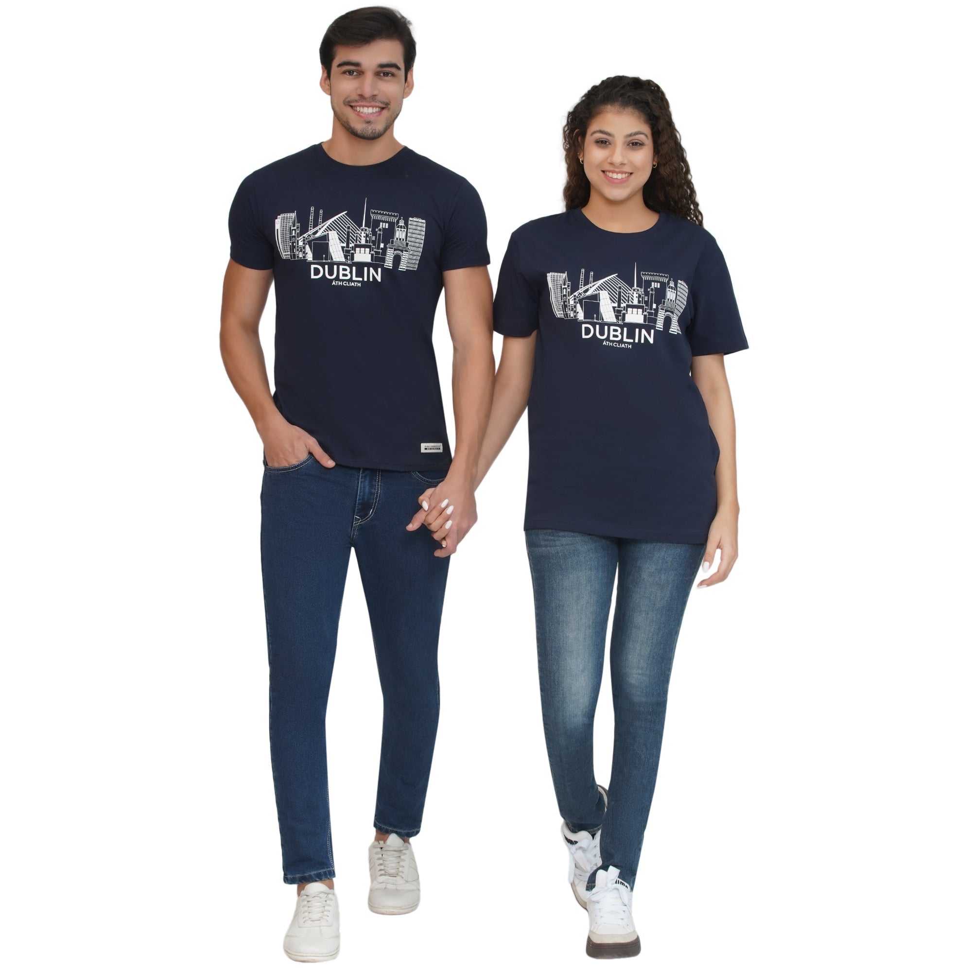 Unisex Dublin Landmarks Navy T-shirt