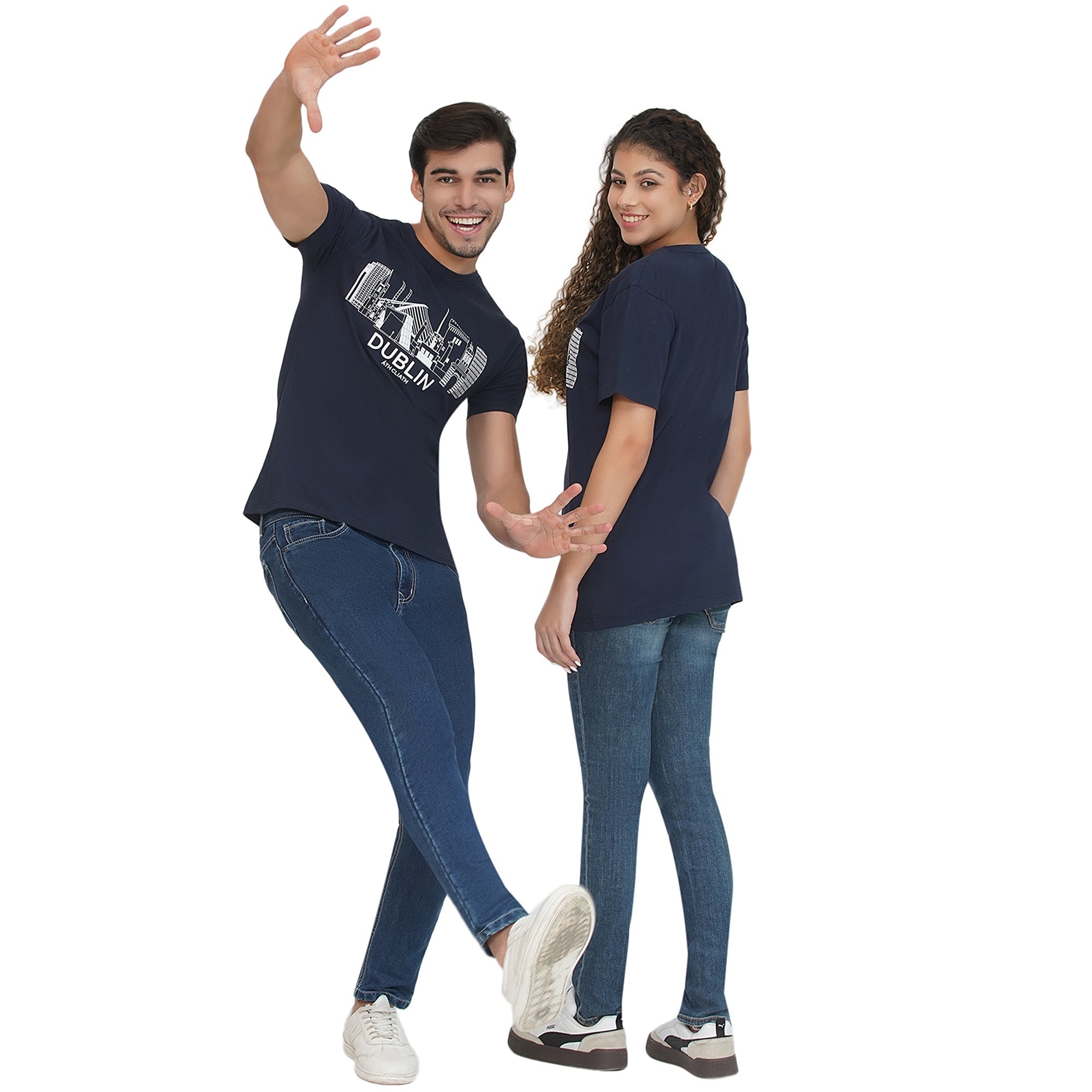 Unisex Dublin Landmarks Navy T-shirt 