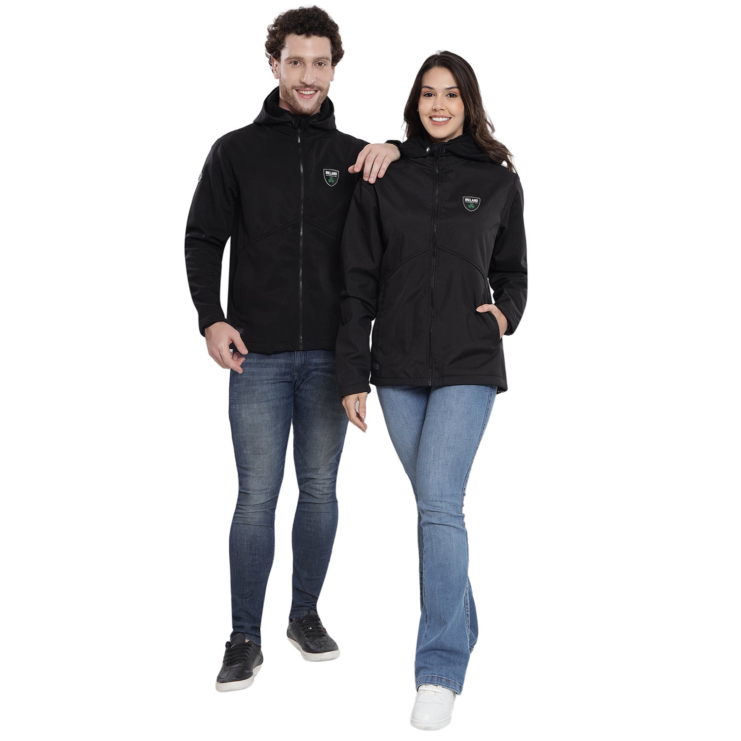 Unisex Ireland The Emerald Isle Black Softshell Jacket