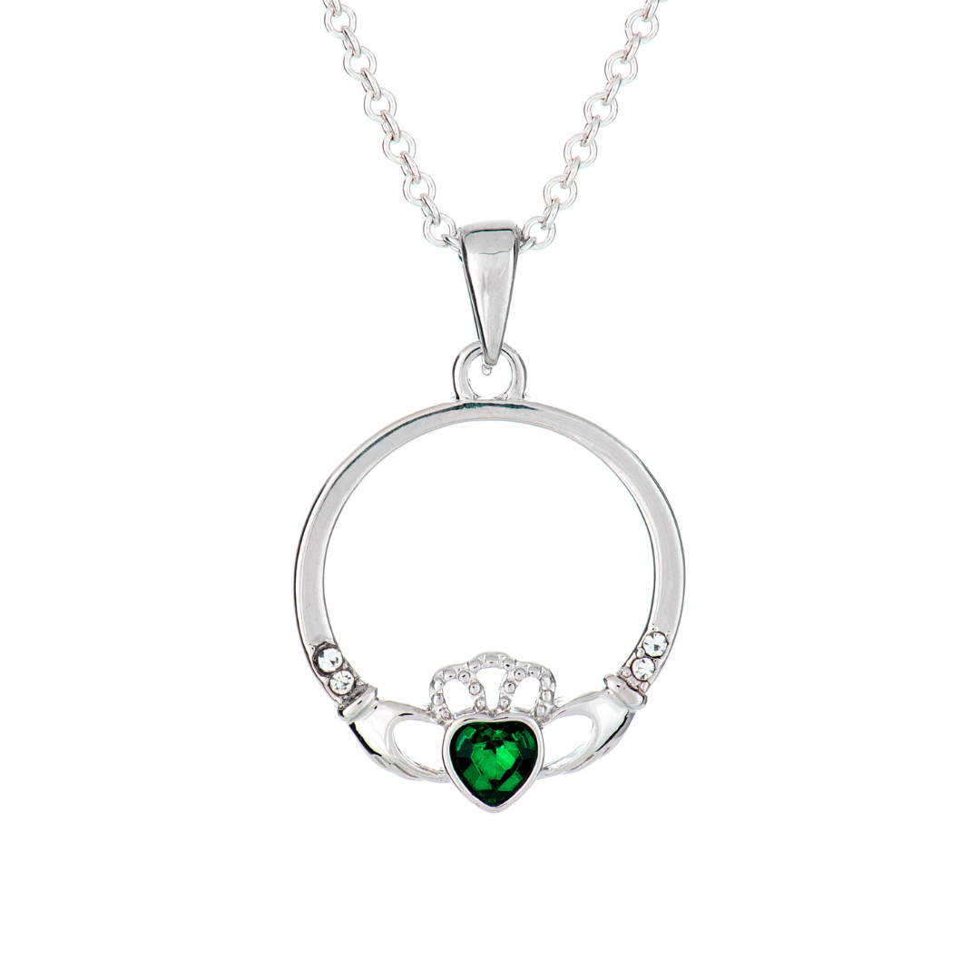 Silver Plated Celtic Claddagh Necklace