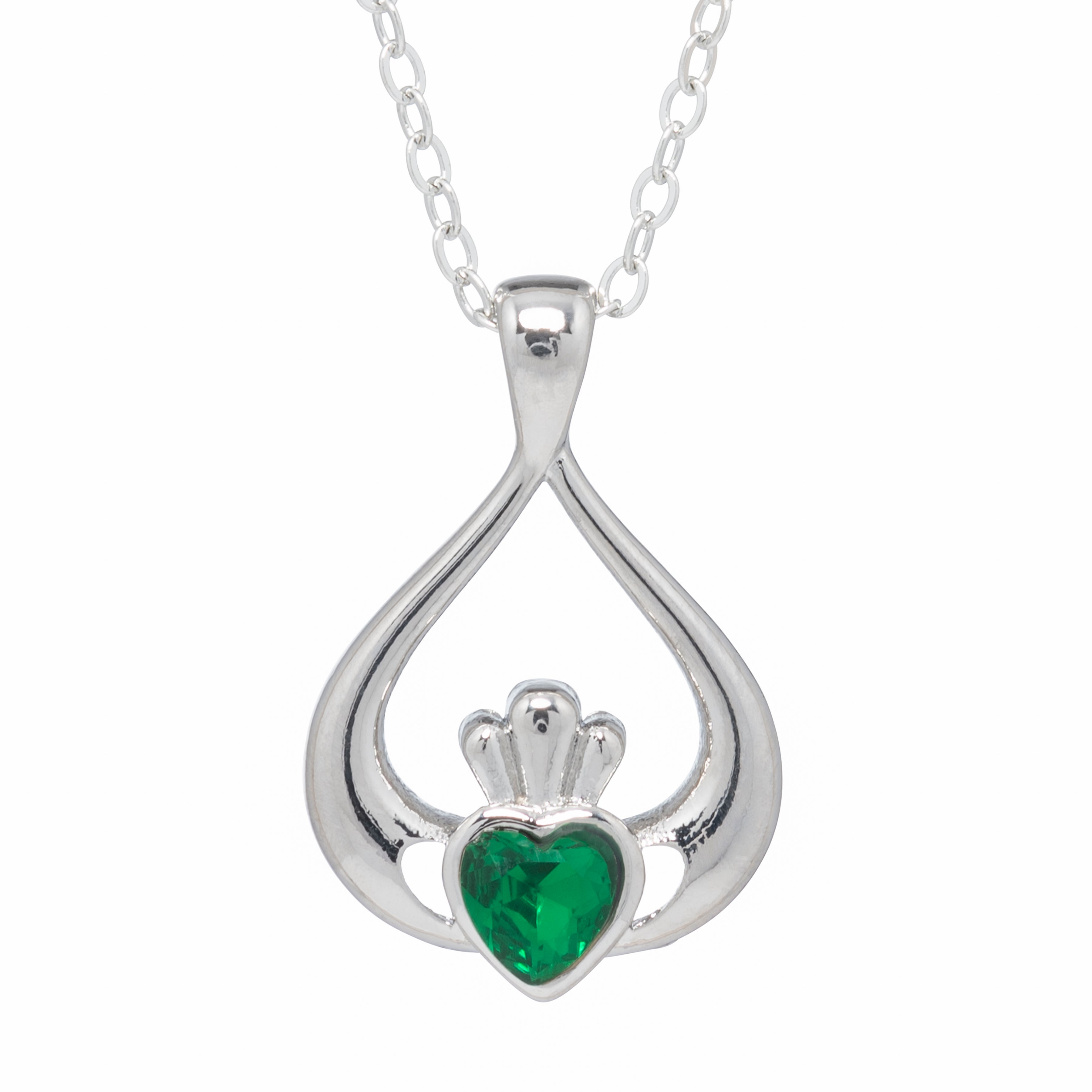 Silver Plated Claddagh Necklace