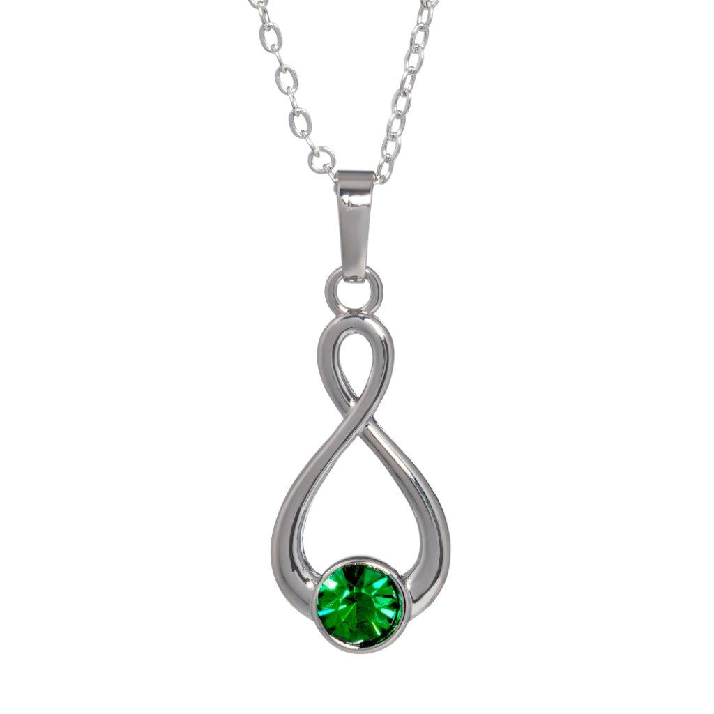 Silver Plated Infinity Loop Necklace