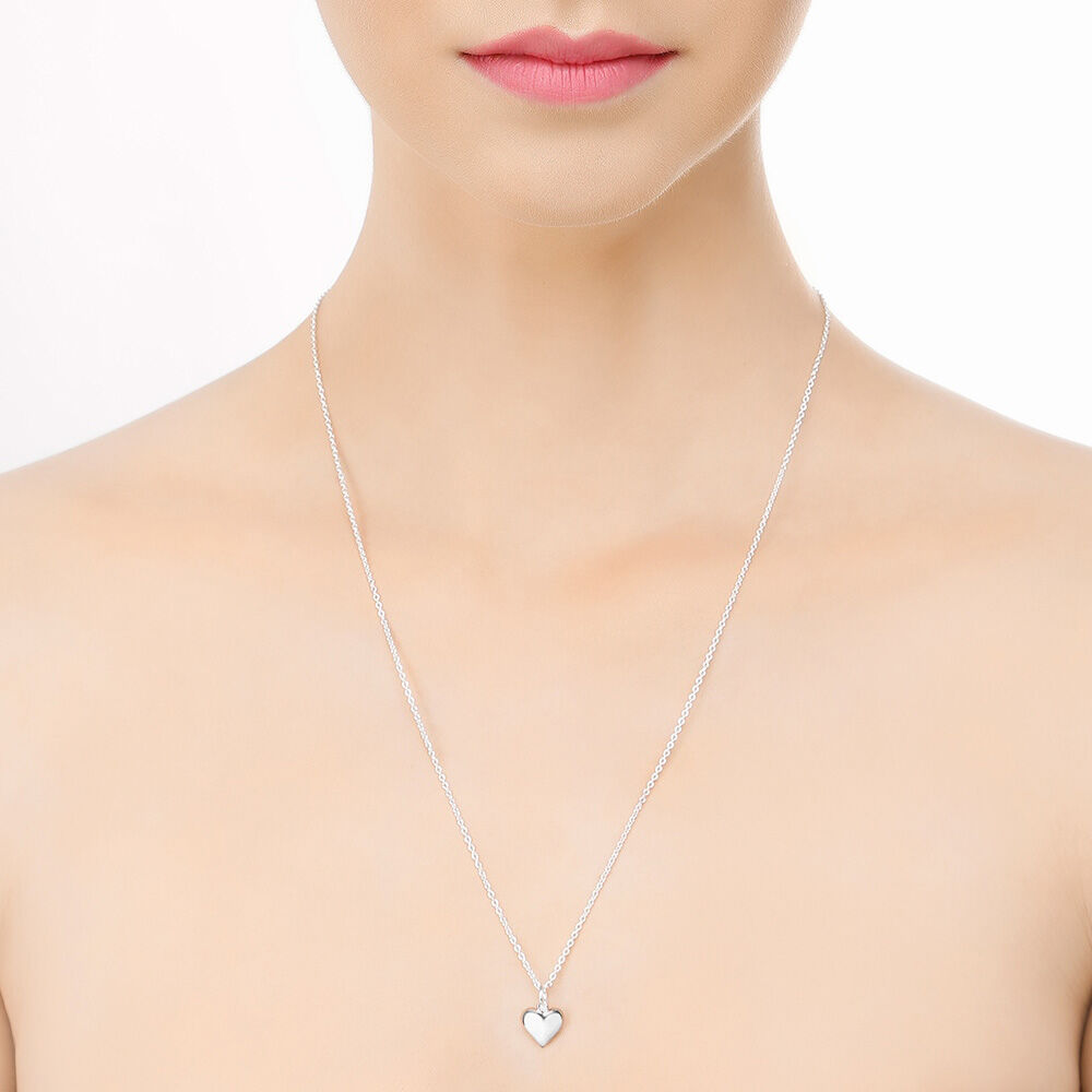 Silver Plated Amy Huberman Newbridge Silverware Heart Necklace