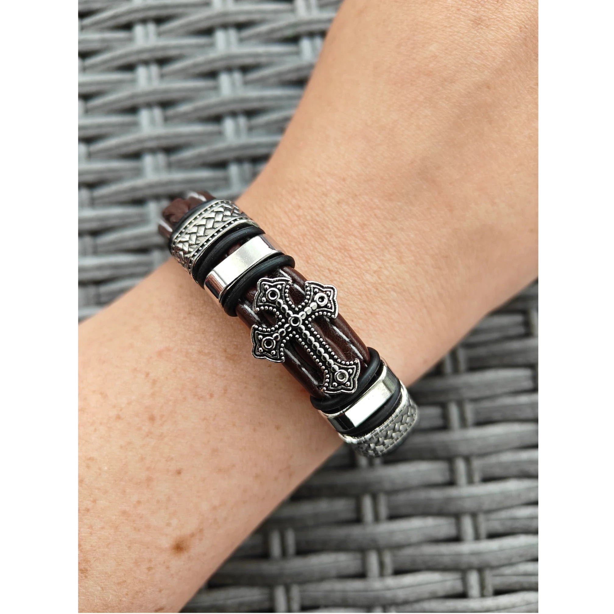 Cross Design Wristband