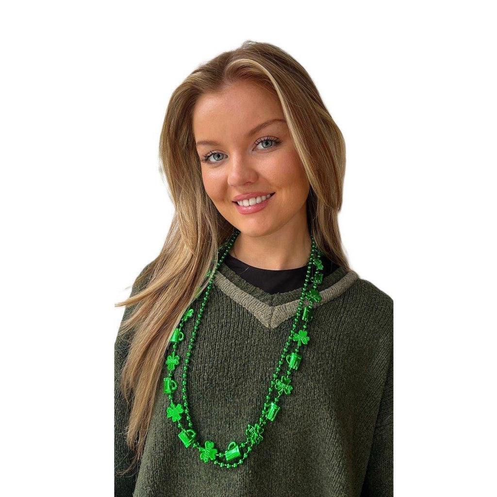 Shamrock Beaded Necklace Set of 2 