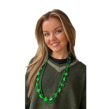 Shamrock Beaded Necklace Set of 2