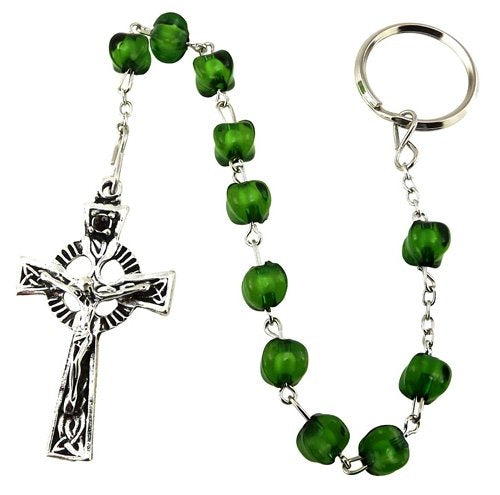 Pumpkin Shaped Single Decade Rosary Beads