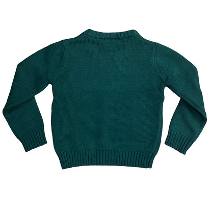 Ireland Bear Dark Green Kids Knitted Sweater